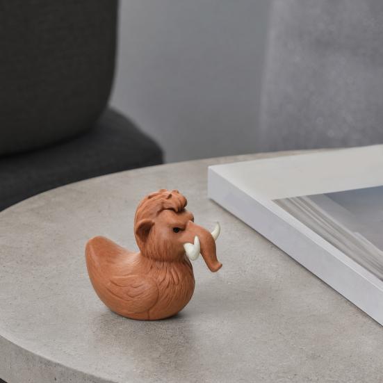 Yousheng Mammoth Duck Figurine, 3D Printed Duck Ornament, Funny Mammoth Duck Statue, Novelty Desktop Decoration for Home Table