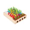 Kid's Wooden Radish Pull Memory Game - Interactive Desktop Toy for Toddlers & Parents