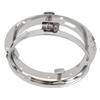 7 Inch Motorcycle Headlight Adapter Round Mounting Ring Bracket Head Lamp Adapter Silver