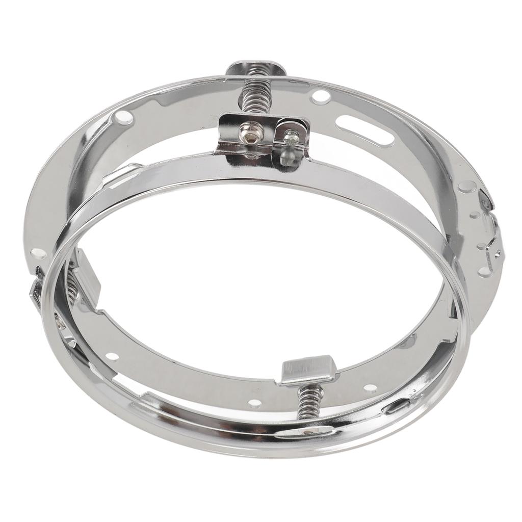 7 Inch Motorcycle Headlight Adapter Round Mounting Ring Bracket Head Lamp Adapter Silver