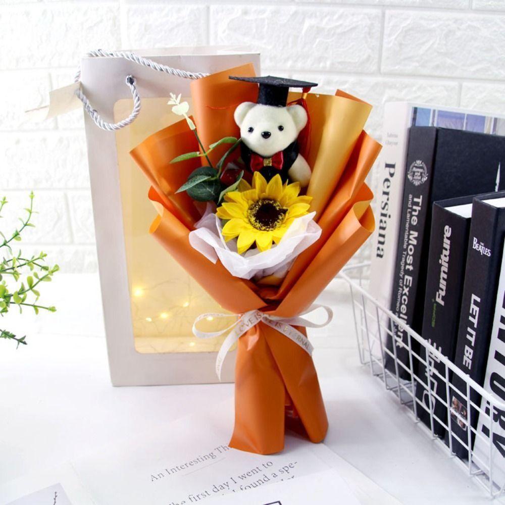 Celebrate Party Bachelor Bear Plush Toy Graduation Ceremony Doctor Cap Bear Toy  Kids