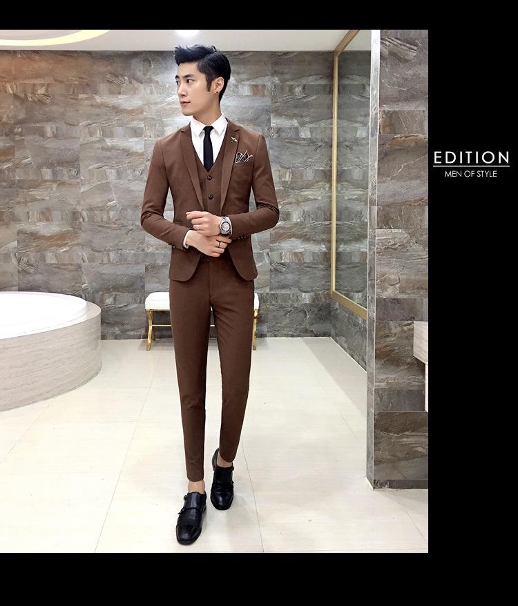 Costume trois pièces pour homme SJT33-P265 - 67,8 % Polyester, 28,7 % Viscose, 3,5 % Spandex
