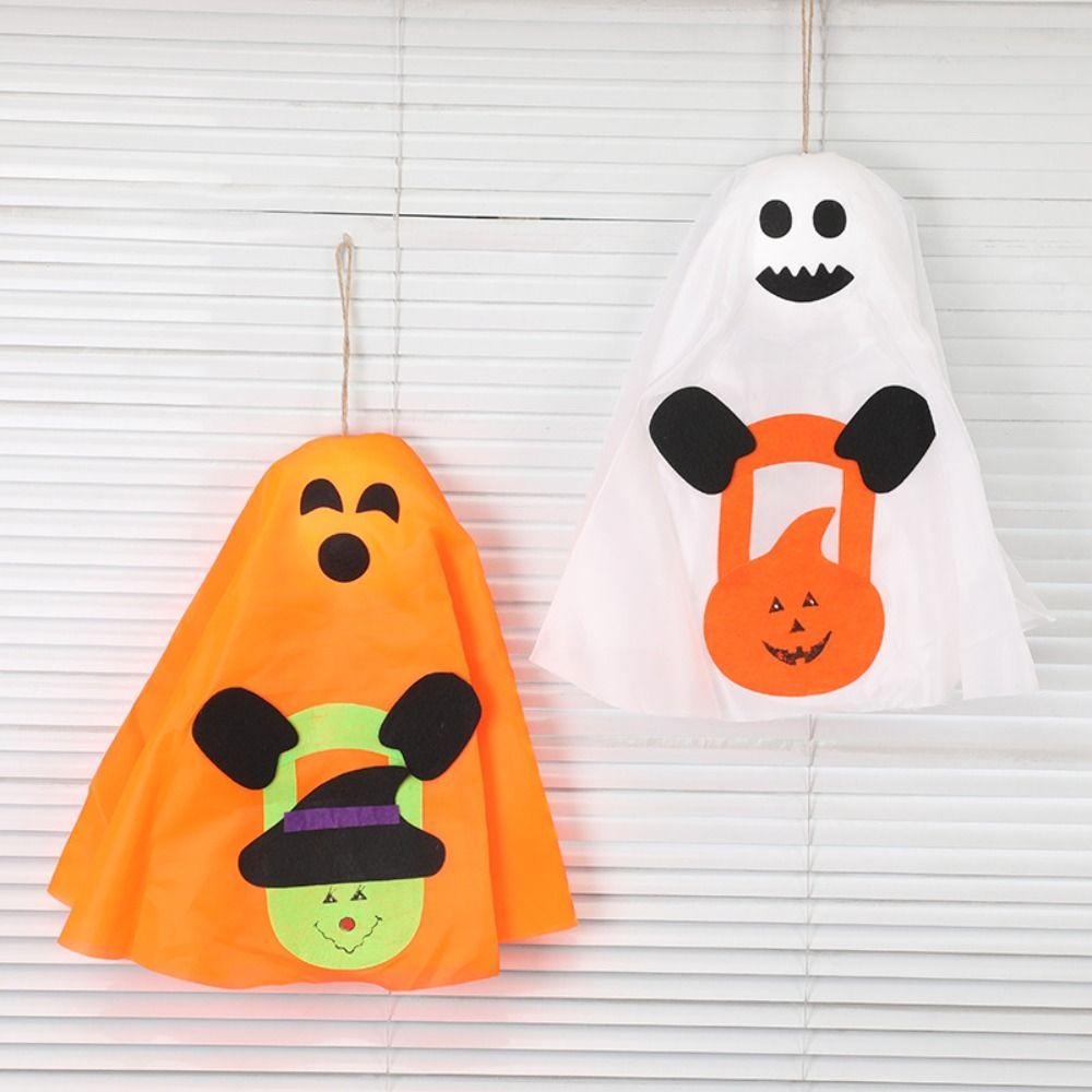 2pcs Creative Halloween Pendant Cute Ghost Ornament Ghost-shaped Hanging  Activity Decoration Props