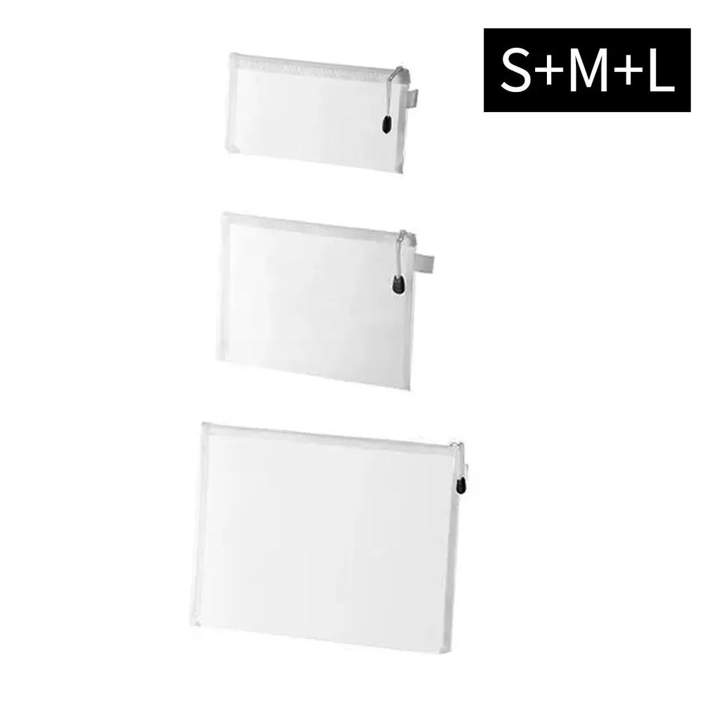 3 Stück Netz Reißverschlusstasche A4A5A6 Student Wasserdicht Reißverschluss Dokumententasche Make-up Tasche Schule Bürobedarf Verschiedenes Aufbewahrungsorganizer