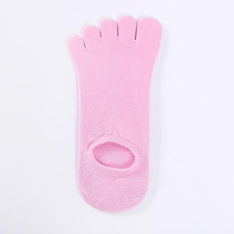 Summer Cotton Five Finger Socks For Men Anti-slip Silicone Invisiable Boat Socks Business Five Toed Socks Breathable Short Socks