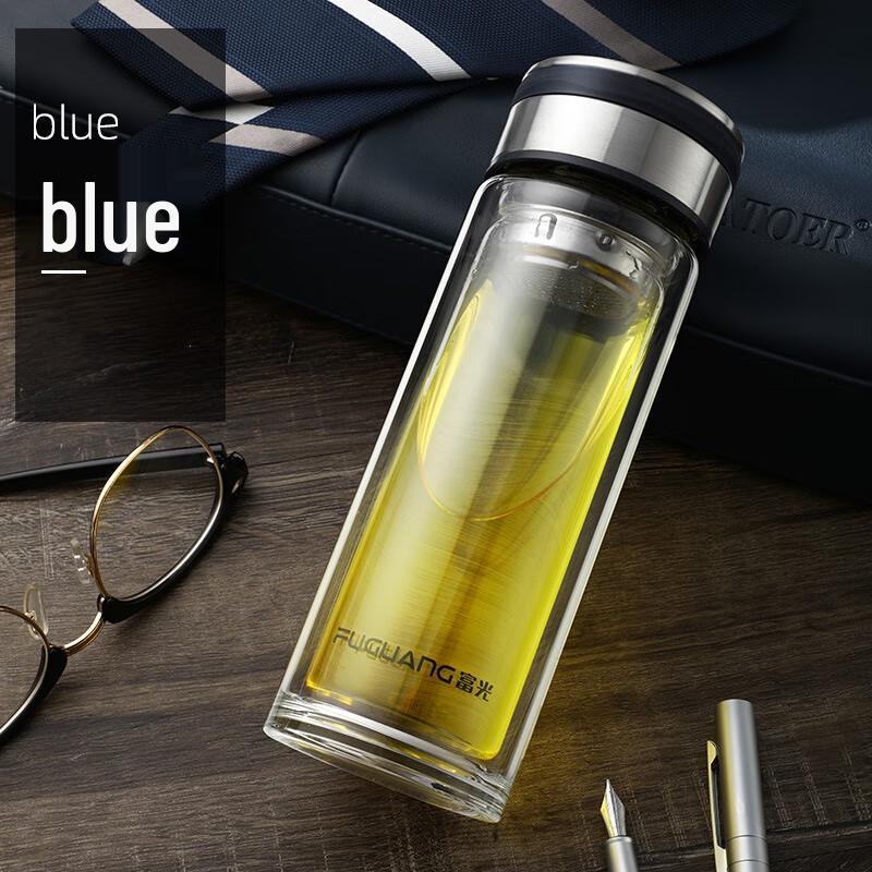 Fuguang G1901 Double-Wall Glass Tea & Water Bottle