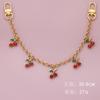 Fashion Temperament Glass Stone Red Cherry Chain Jewelry Bag Hanging Jewelry Bag Charm Bag Accessories
