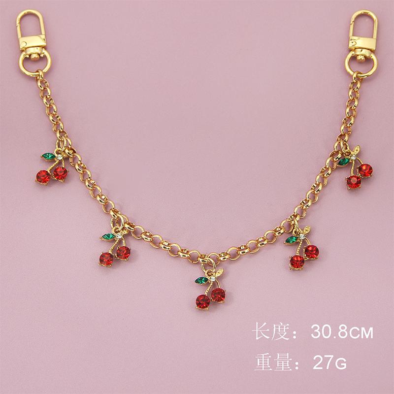 Модный темперамент стеклянный камень красная вишня цепочка ювелирные изделия сумка подвесная сумка для украшений подвеска сумка аксессуары