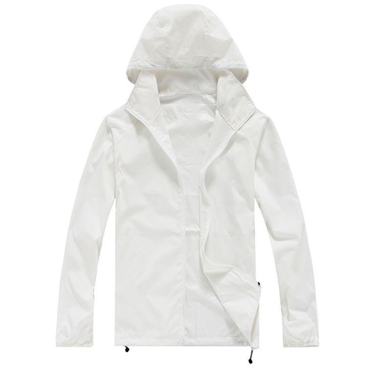 Female Clothing Women's Solid Colored Hooded Long Sleeved Jacket Wind Breaker Sun Protection Jacket Outdoor Sports Jacket