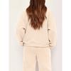 Women's 2-Piece Set: Printed Crewneck Sweatshirt and Drawstring Straight Pants, Autumn/Winter Loungewear