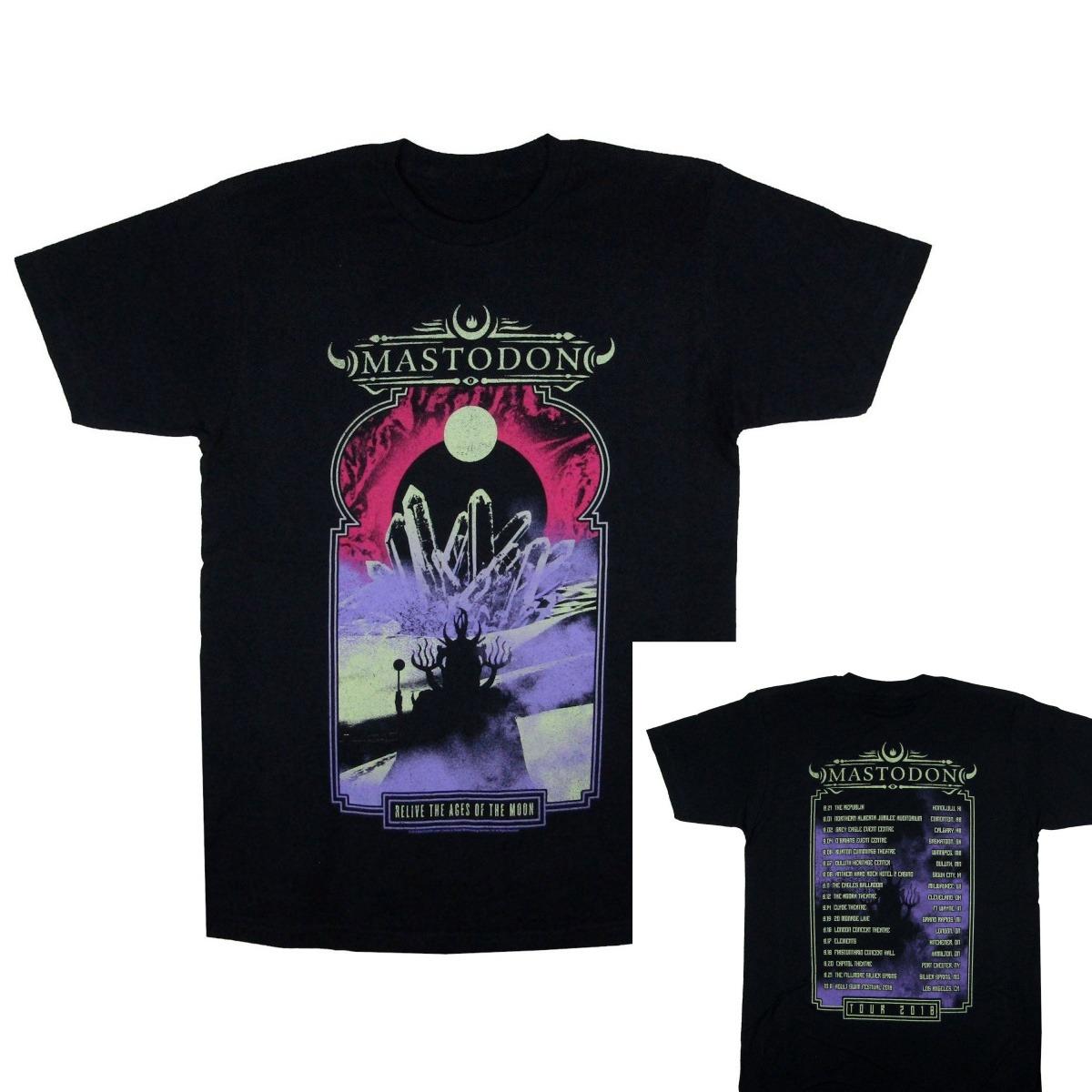 Mastodon Relieve The Ages of The Moon 2018 Tour Casual TShirt Mens and Womens Luxury Brand Top 2XL
