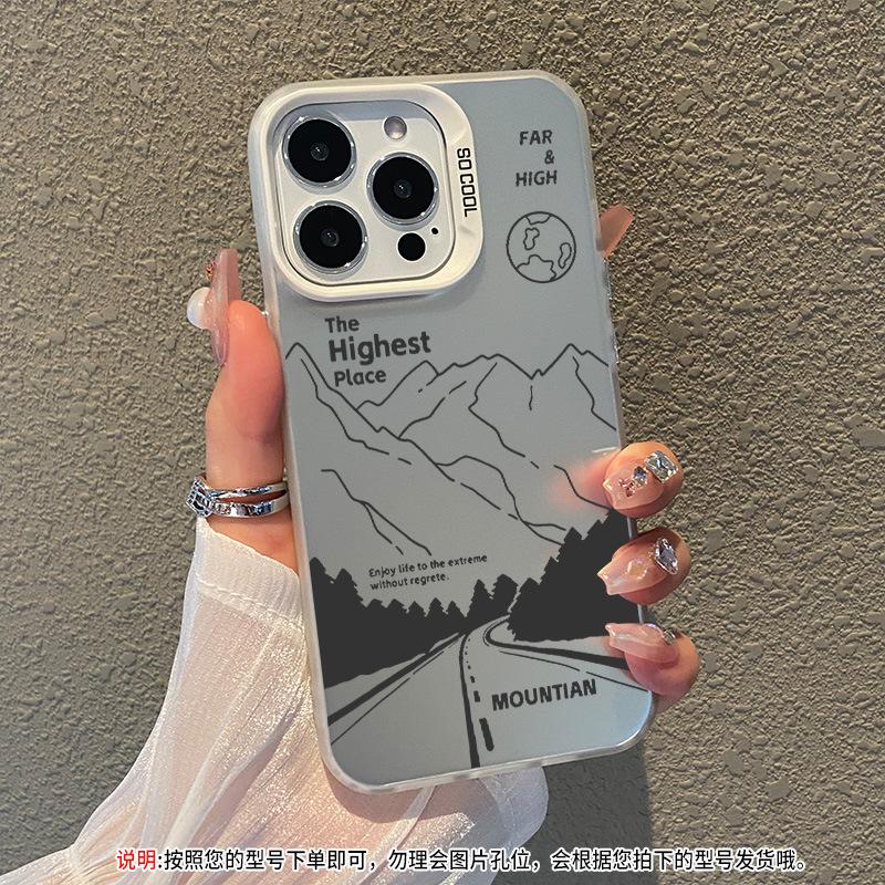 Applicable to iPhone11 mobile phone case, new Apple 11promax couple 11 advanced sense 11 niche hollow mountain