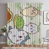 Chiikawas Partition Home Interior Curtains for Camera Living Room Curtain Shades Halloween Decoration Tulle for Bedroom Kitchen