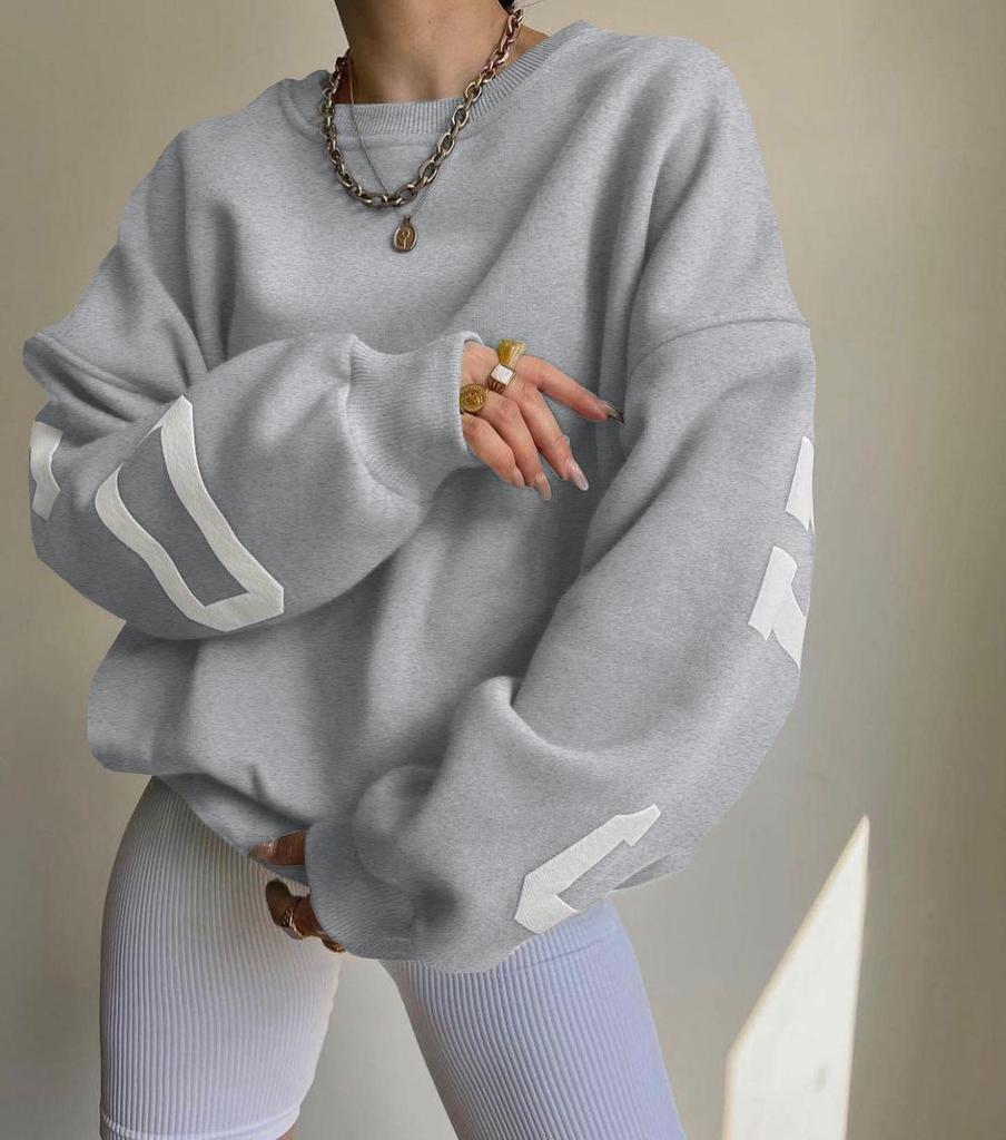 2024 Wild Berry Russian Women's Fashion Thick Print Long Sleeve Khaki Hoodie