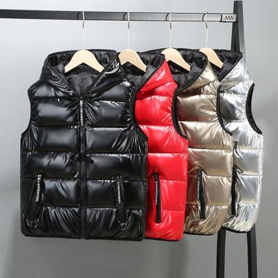 Gilet sans manches en coton brillant de style coréen pour homme, pour l'automne et l'hiver