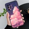 Scenery Anime Art Night Sky Stars Moon Phone Case For Samsung S25 S24 S23 S22 S21 S20 Ultra S20 S22 S21 S23 S20 FE S24 Plus