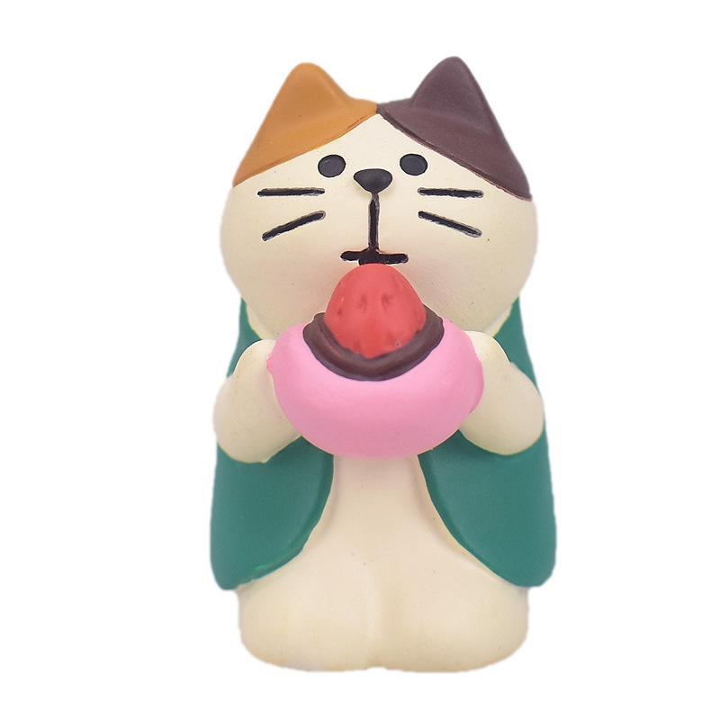 Zakka Travel Cat Cherry Blossom Appreciation Party Mount Fuji Cat Ornament Shooting Props Miniature Resin Small Ornament Gift