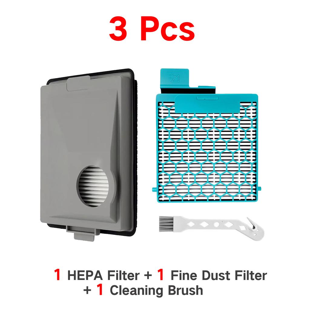 Filterset - Kompatibel mit Miele Boost CX1 Staubsaugern - Ersatzfilter SF-HY 60 & CX-FSF - Ideal für Allergiker