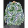 Autumn 3D Graffiti  Abstract Art Pattern Printed Hoodies Fashionable Casual Sports Long Sleeved Men's Hooded Sweatshirts