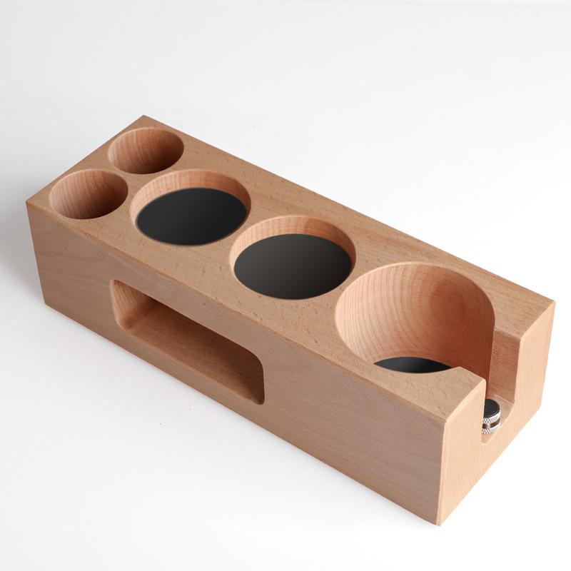 Wooden Coffee Tamper Holder 51/53/58mm Espresso Tamper Station Stand Base for Espresso Machine Barista Accessories