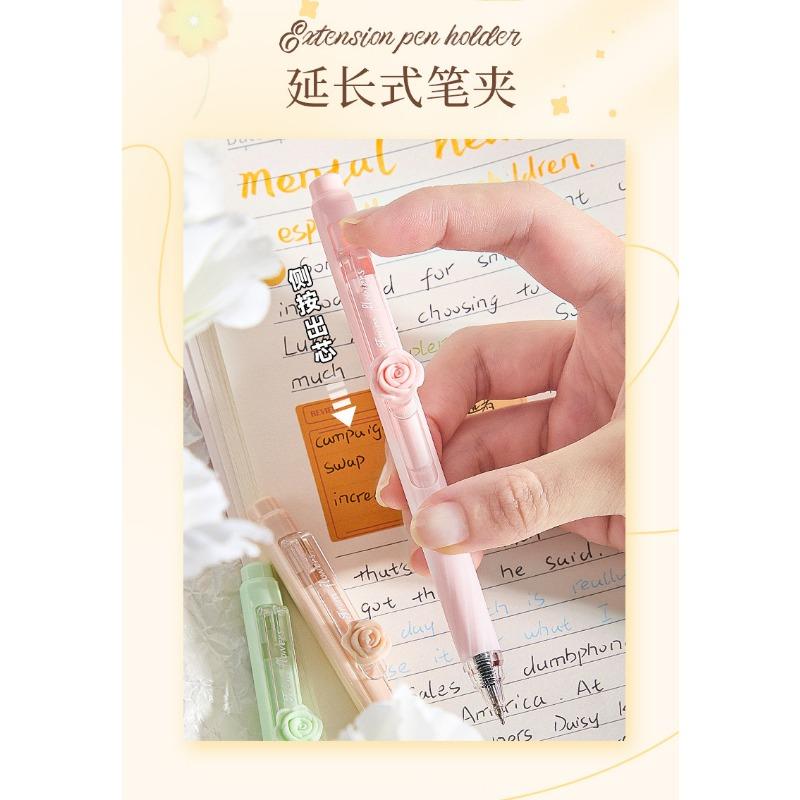 Retractable Neutral Pen With Long Clip Beautiful Design For Student Office Daily Use
