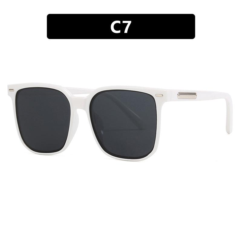 Women's Trendy Large Frame Korean Style Slimming Sunglasses for Sun Protection and Driving