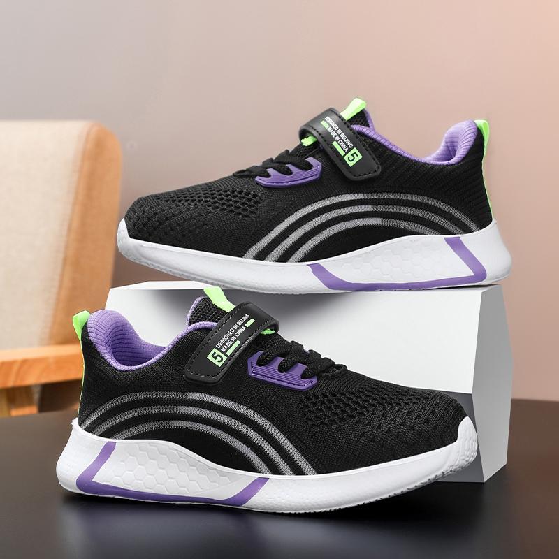 28-38 Children's Plus Size Lightweight Fashionable Breathable Velcro Fly Woven Sports Shoes Casual Shoes Running Shoes