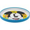 Plat Cuisines Tataway Assiette à Dîner pour Enfant Disney Mickey Mouse en Plastique Blanc et Bleu avec Base Antidérapante