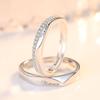 Tone Men 'S And Women 'S Open Lover Finger Ring Italian I Love You Diamond Smooth RingTrendy Finger Ring