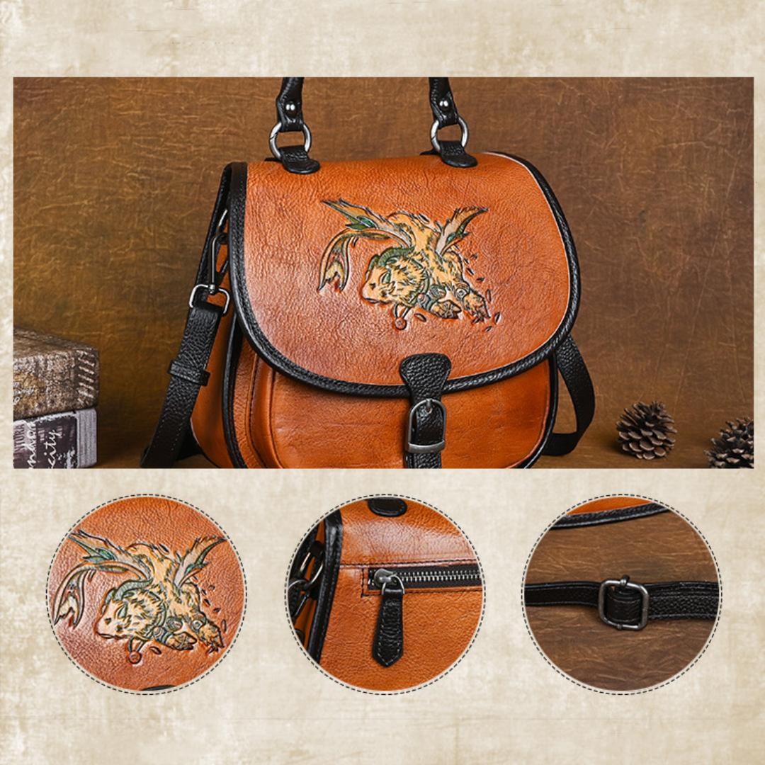 Рюкзак ручной работы из воловьей кожи большой вместимости — фото 7