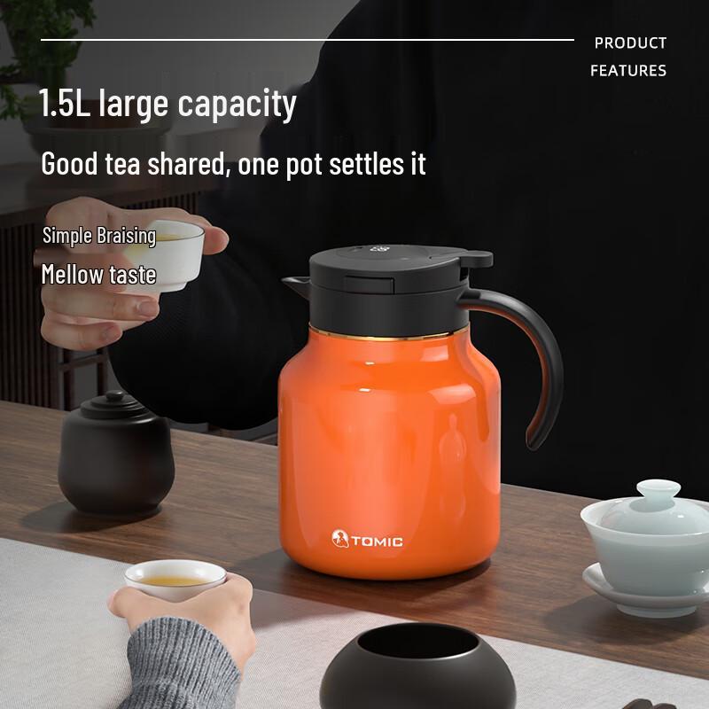 Temeike 1.5L Smart Brewing Tea Pot with Temperature Display