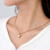 Fashion Stainless Steel Heart Pendant Round Chain Choker Necklace For Women Girls Trendy Simple Cute Love Daily Jewelry Necklace
