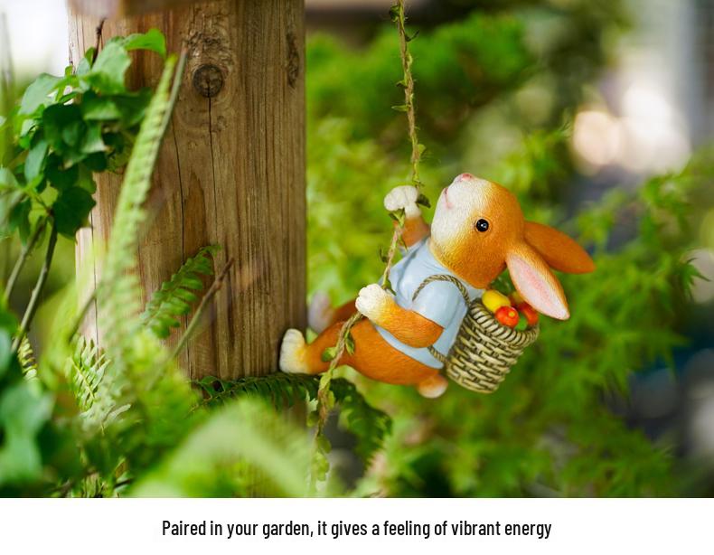 Charming Rabbit Garden & Balcony Hanging Decoration