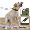 Heavy Duty Reflective Nylon Dog Collar Anti-Escape Adjustable Tactical Training Dog Collar with Control Handle Large Dog Product
