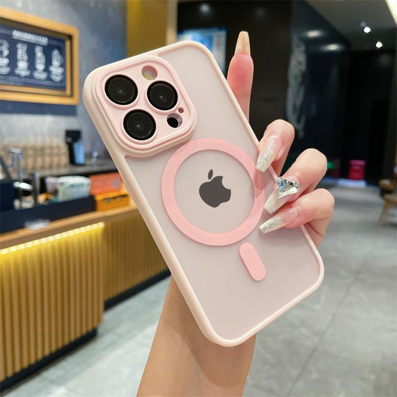 Magnetische Matt-Transparente Hülle für iPhone 17 Air 16 15 14 13 12 11 Pro Max Plus für Magsafe Kabelloses Laden Stoßfeste Abdeckung