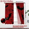 Set Of 2 Flat Printing Curtains Without Rod Halloween Bats Spiders Women Is Day Festival Chic Print Machine Curtain Polyester