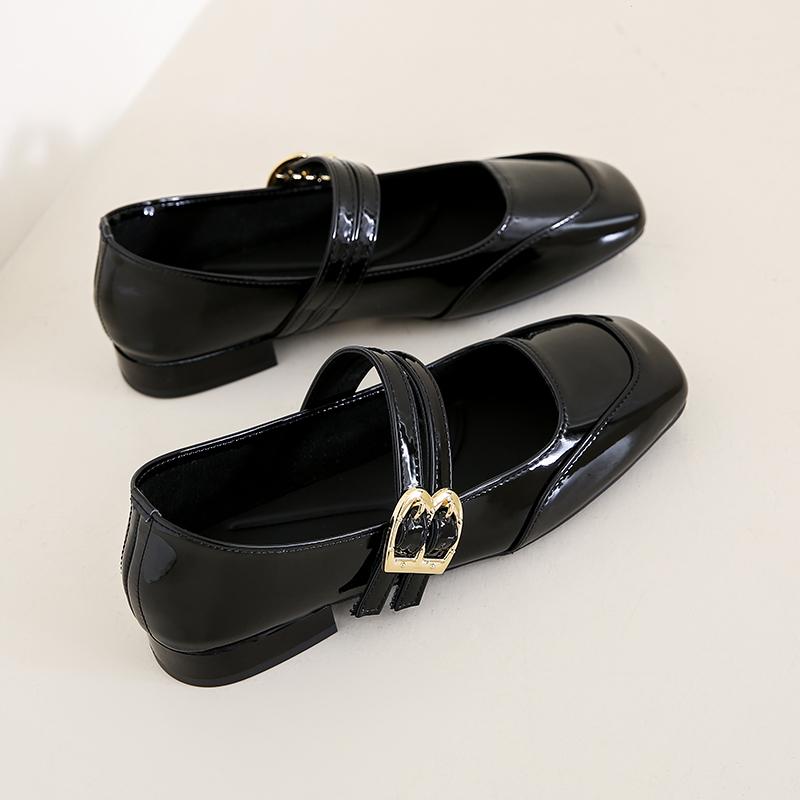 

Модные французские туфли Мэри Джейн женские 2025 новые с квадратным носком, блочным каблуком, туфли на каблуке-рюмочке 40 чёрный