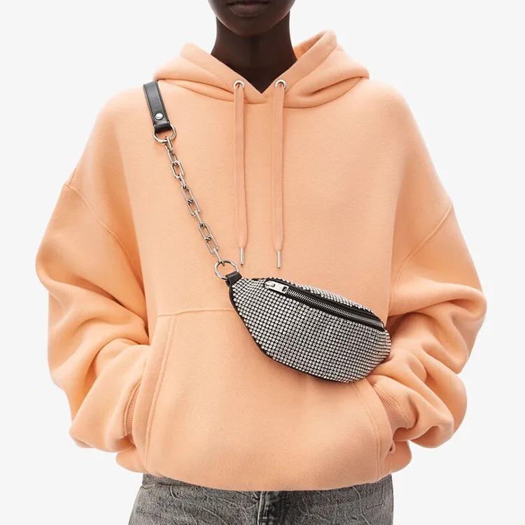 Alexander Wang Attica Collection Cowhide and Lambskin Blend Shoulder Bag Crossbody Bag Chest Bag Waist Bag Mini Women's Style White