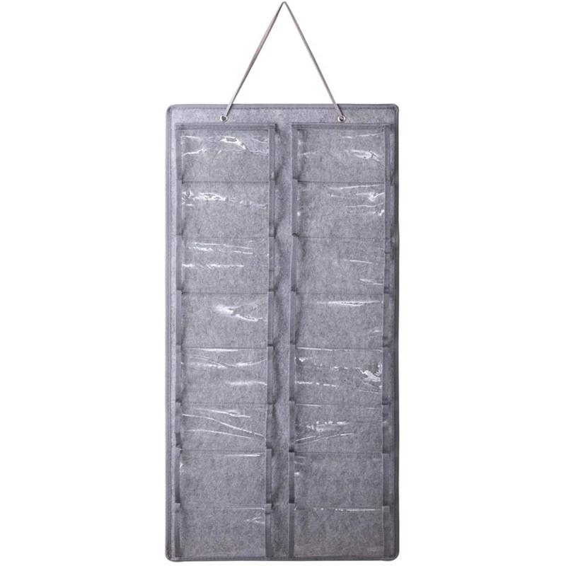 Sunglasses Organizer Multi Girds Hanging Wall Glasses Holder Dust-proof Home Storage Display Pocket Wall Stand Bag Organizer