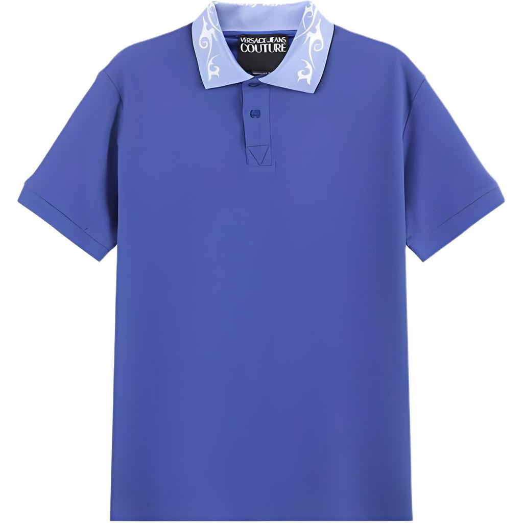 Versace Jeans Couture Koszula Polo Męska SS24 Niebieska 76GAGT08-CJ01T-205