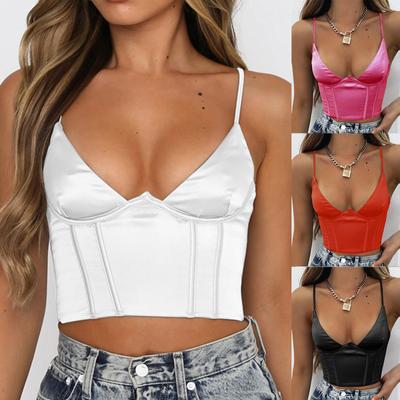Crop Tops For Women Ladily Sexy Cami Tank  Summer Sleeveless Camisole Shirt
