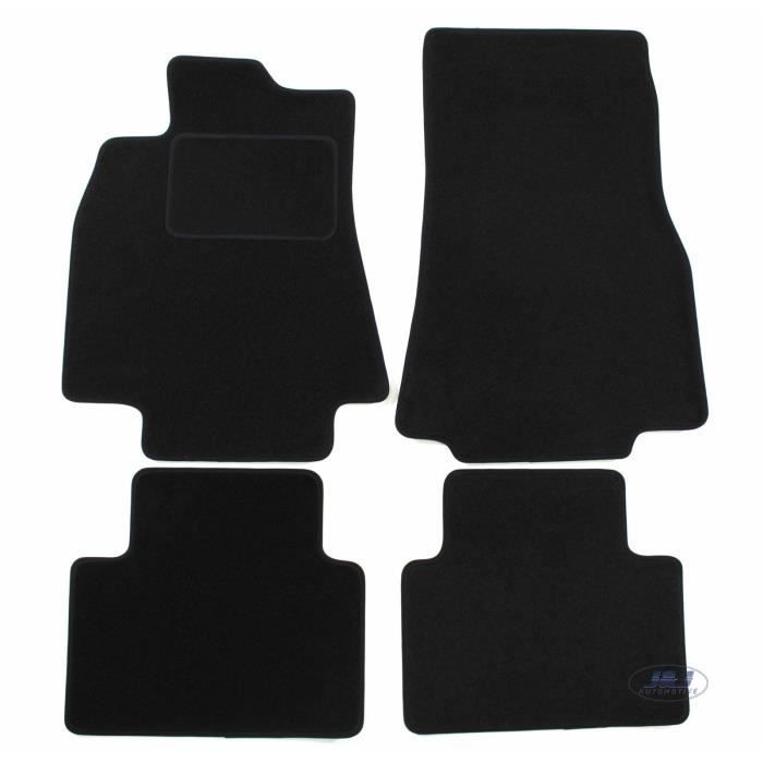 Tapis De Sol Noir Velours - J&amp;J AUTOMOTIVE - Mercedes A Classe W169 - Sur Mesure - Antidérapant - Imperméable