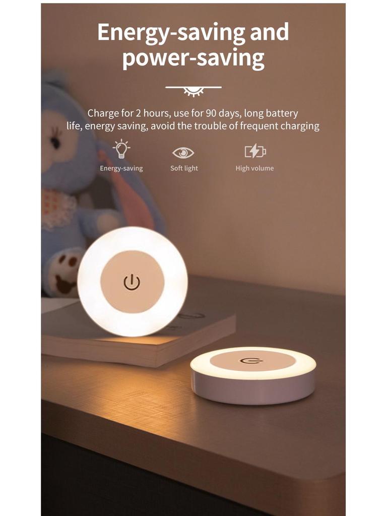 Touch-Sensing LED Night Light: Energy-Saving Bedside Lamp for Bedroom and Baby Feeding