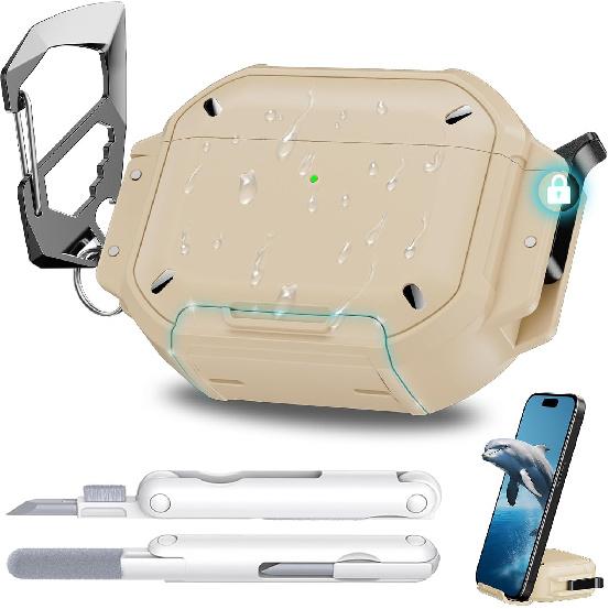 for AirPods Pro 3 Case Waterproof[IP68 Underwater][Full Heavy Duty Protection][Supports Wireless Charging] Anti-Scratch Hard Shell Cover for AirPods