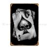 Ace Of Skulls Funprints Metal Plaque Designs Mural Club Bar Garage Club Tin Sign Poster
