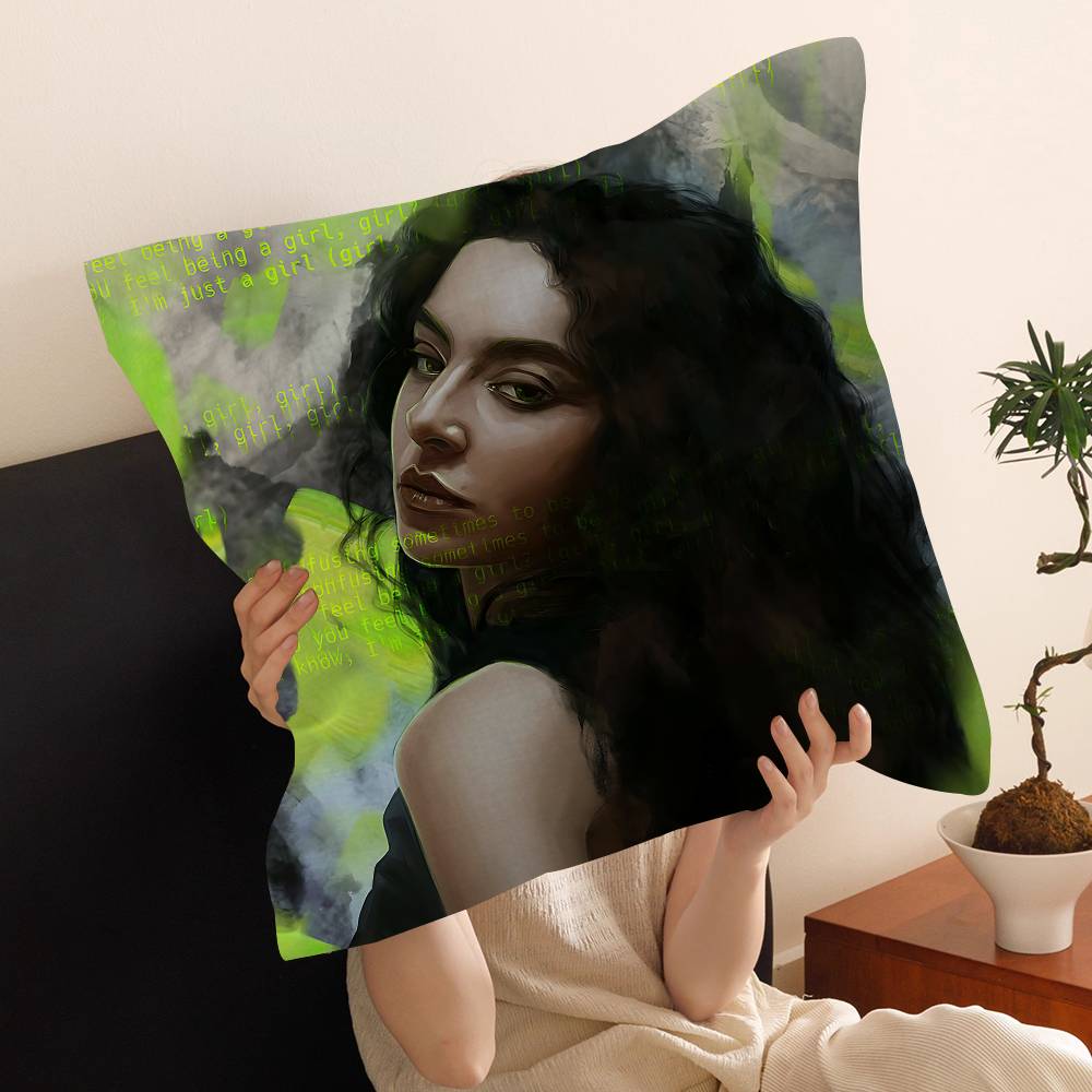 C-Charli Xcx Pillow Cushion Cover Pillowcase Living Room Sofa Home Decor Customized