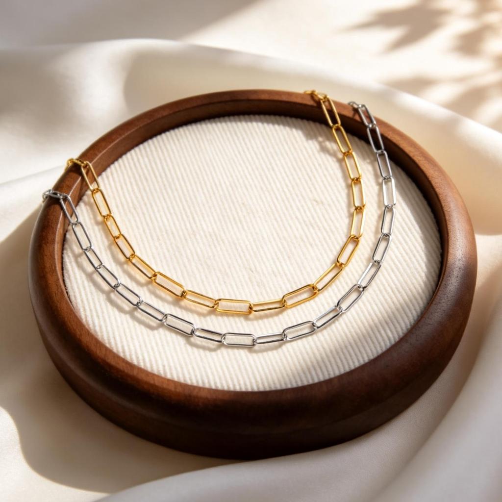 Minimalist Small Square Chain Necklace Women's Stainless Steel Link Chain Choker Necklaces Hip Pop Clavicle Jewelry Gift