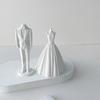 Wedding Dress Candle Molds 3D Bridegroom Suit Silicone Mould Bride Dress Resin Casting Mould DIY Cake Soap Crafts Decor