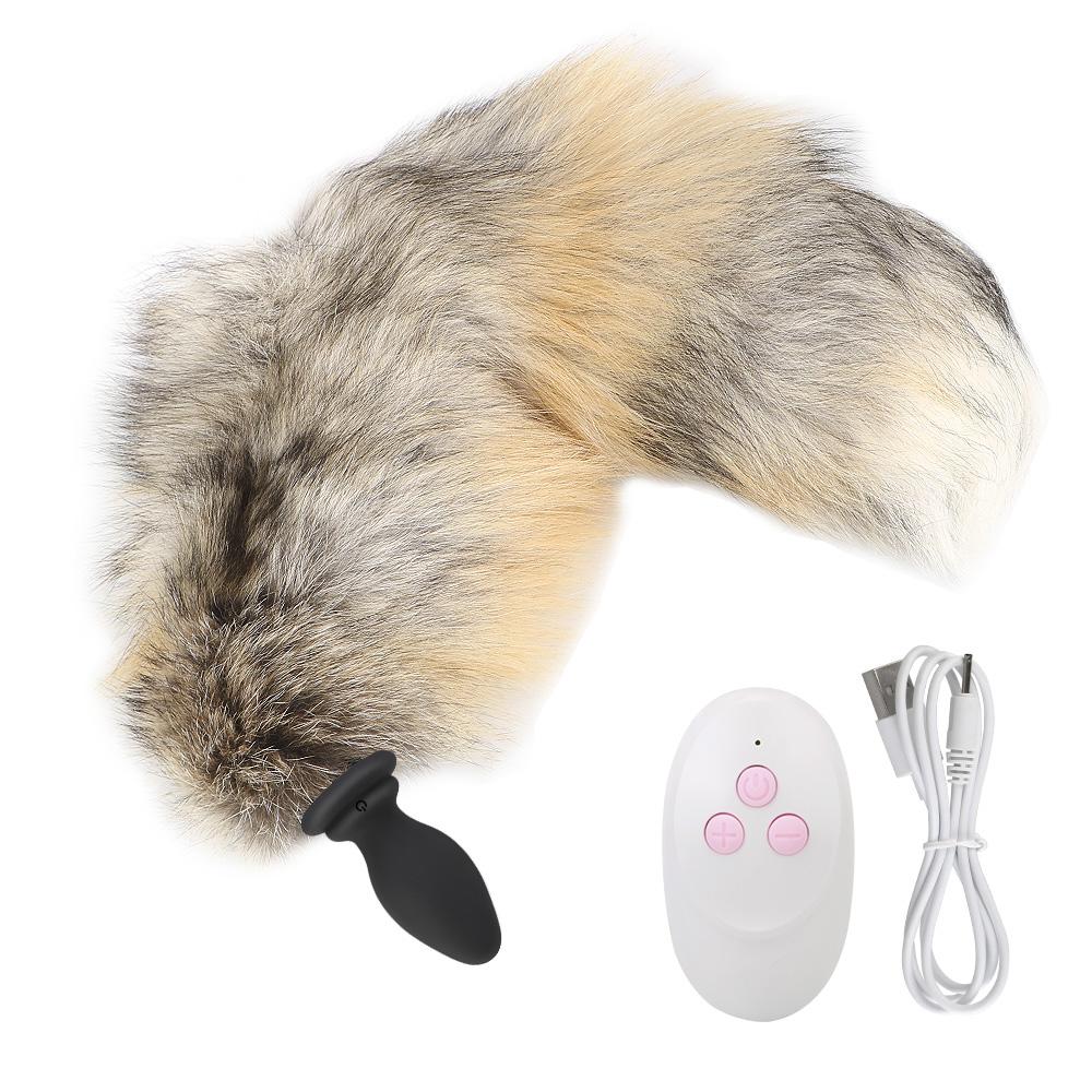 Sexy Anální Kolík z Liščího Ocasu pro Ženy Vibrátory Bezdrátový Anální Dilatátor Rozšiřovač Anusu Muži Pár Flirtovací Pomůcky Sexuální Hračky Hry pro Dospělé