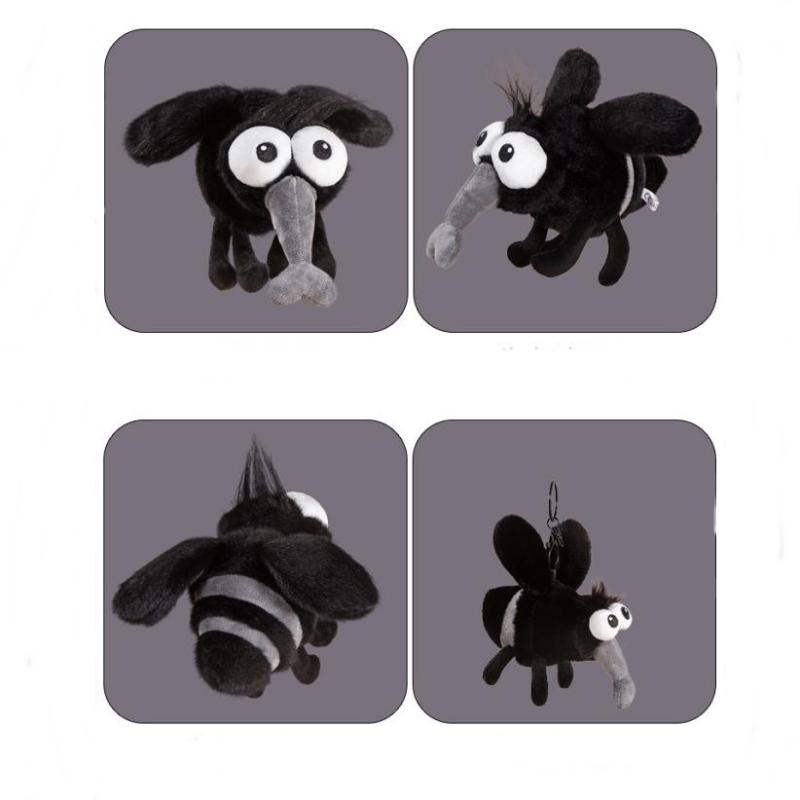 1 Piece 13/25Cm Cute Stuffed Bug With Angry Face Doll Bag Pendant Summer Mosquito Plush Toy Funny Gift For Kids Home Decor